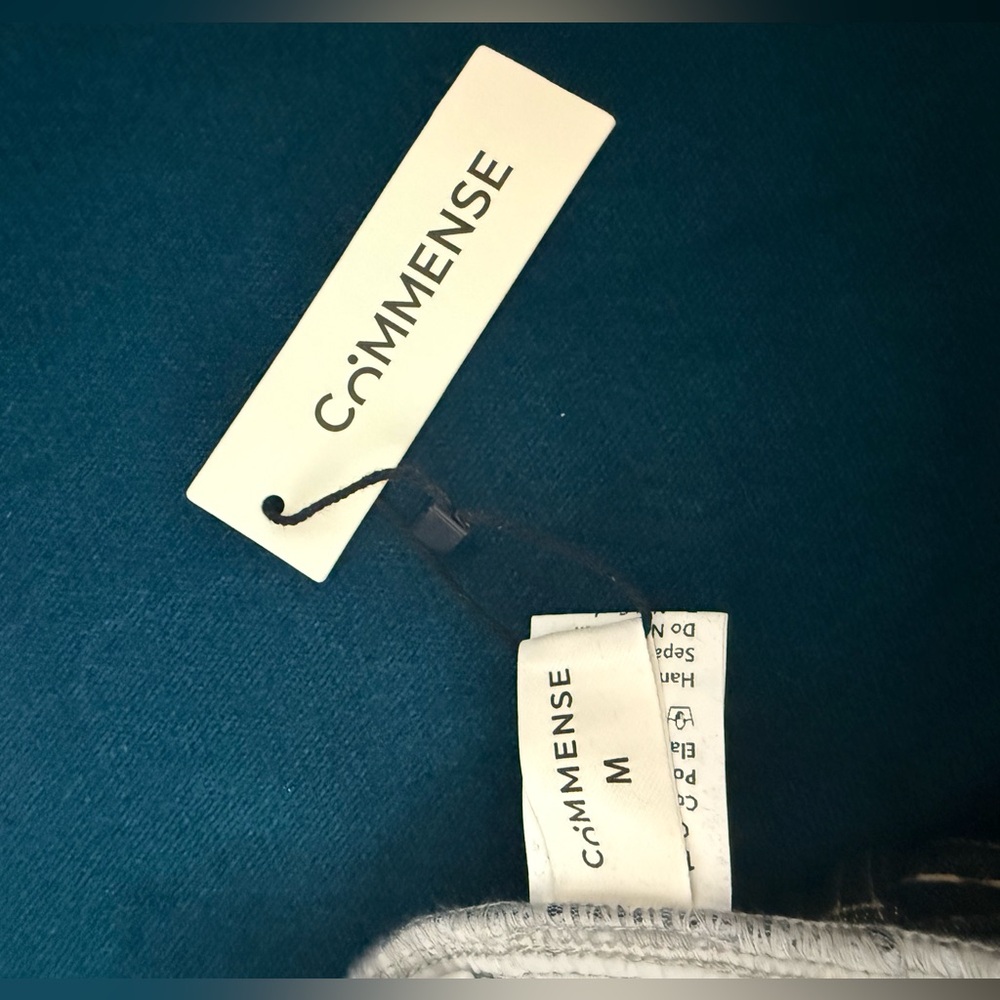 Commense Black High-Rise Wide-Leg Jeans with Contrast Stitching size 8 - Picture 9 of 10